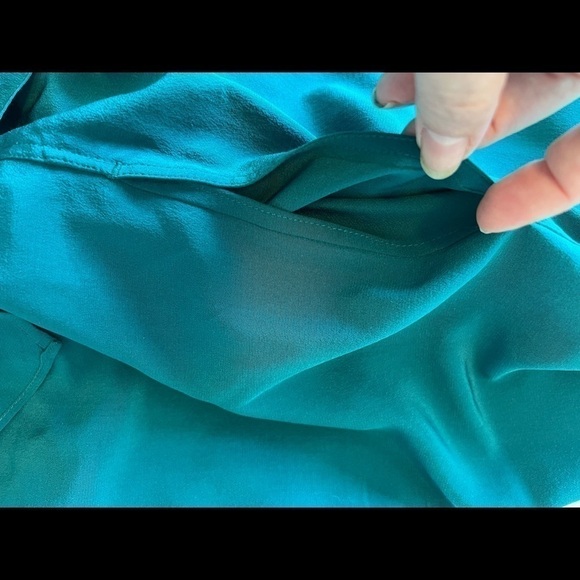 RAG & BONE Ribbed Neck Sleeveless Green Shift Dress Size L - Picture 15 of 16